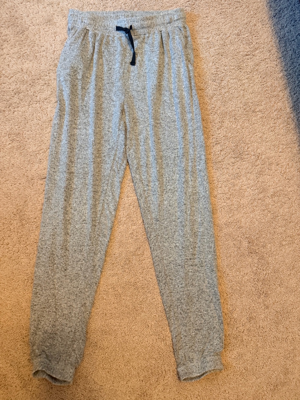 Zyia active Cozy Light Gray Lounge Leggings with Drawstring Waist